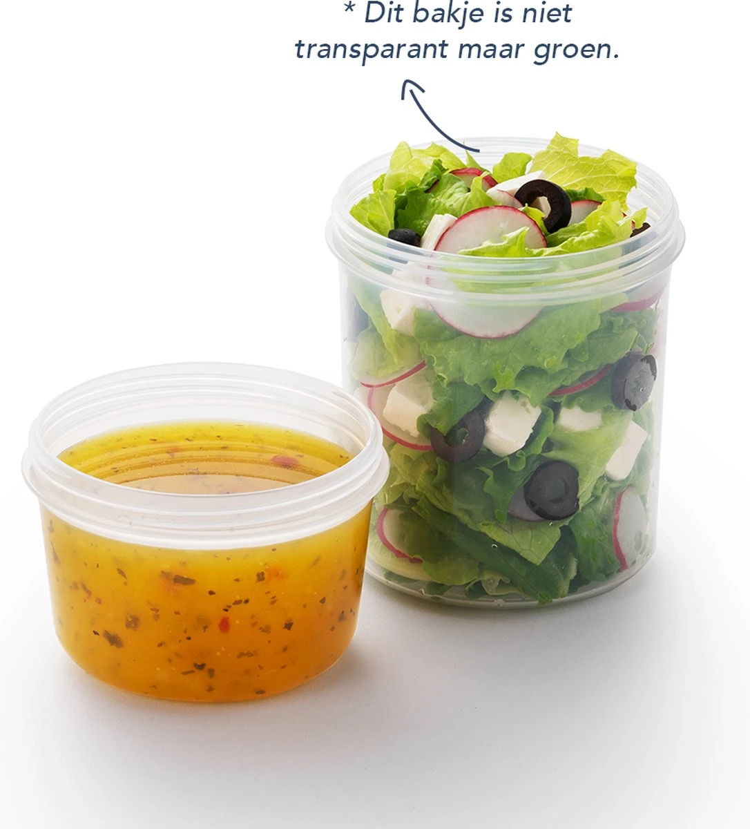 Lock&Lock Yoghurtbeker - Yoghurt Beker To Go - Muesli Beker To Go - Lunchpot - Lunchbeker - Medium - 560 Ml + 310 Ml - Groen - Afbeelding 4