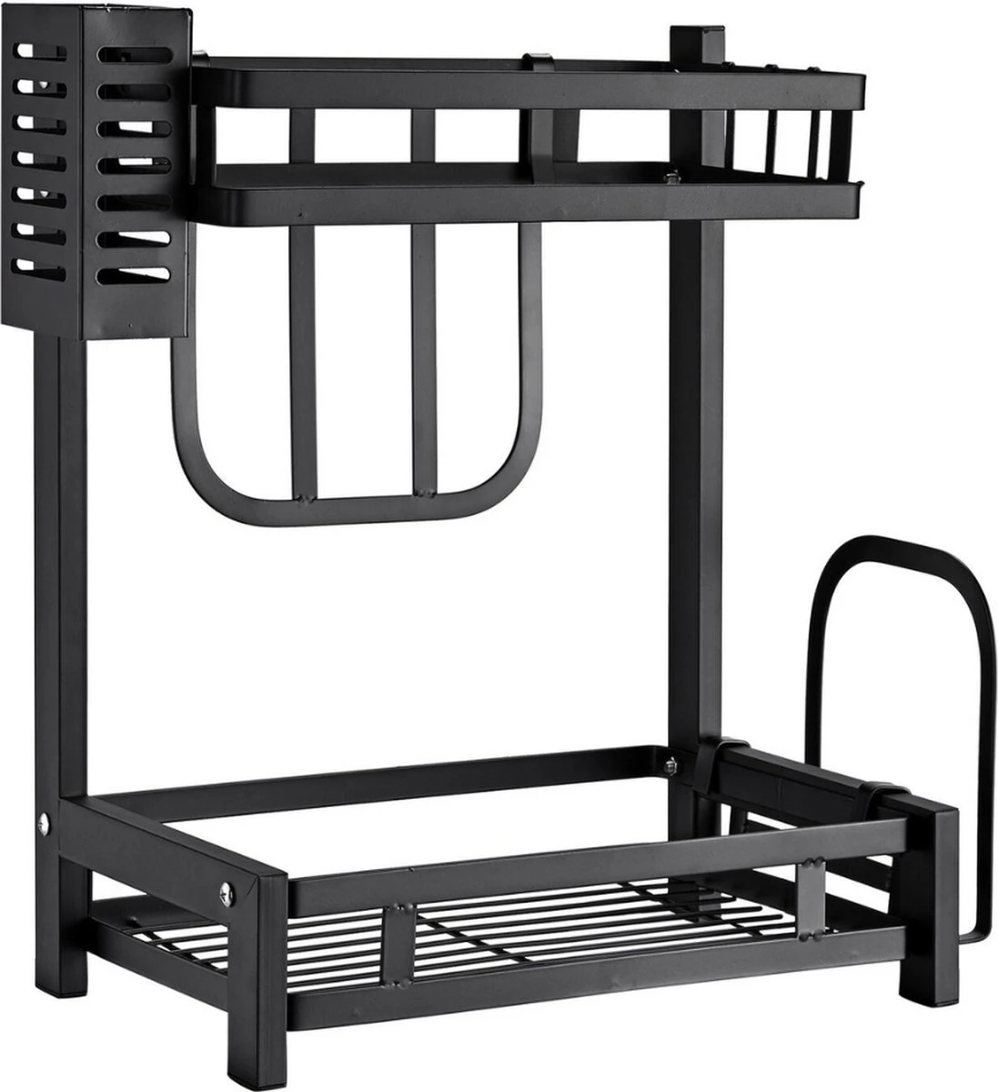 Pazzo Goods - Keuken Organizer - Keukenrek - Zwart - Metaal - 2 Laags - Multifunctioneel - Zwart - - Afbeelding 8