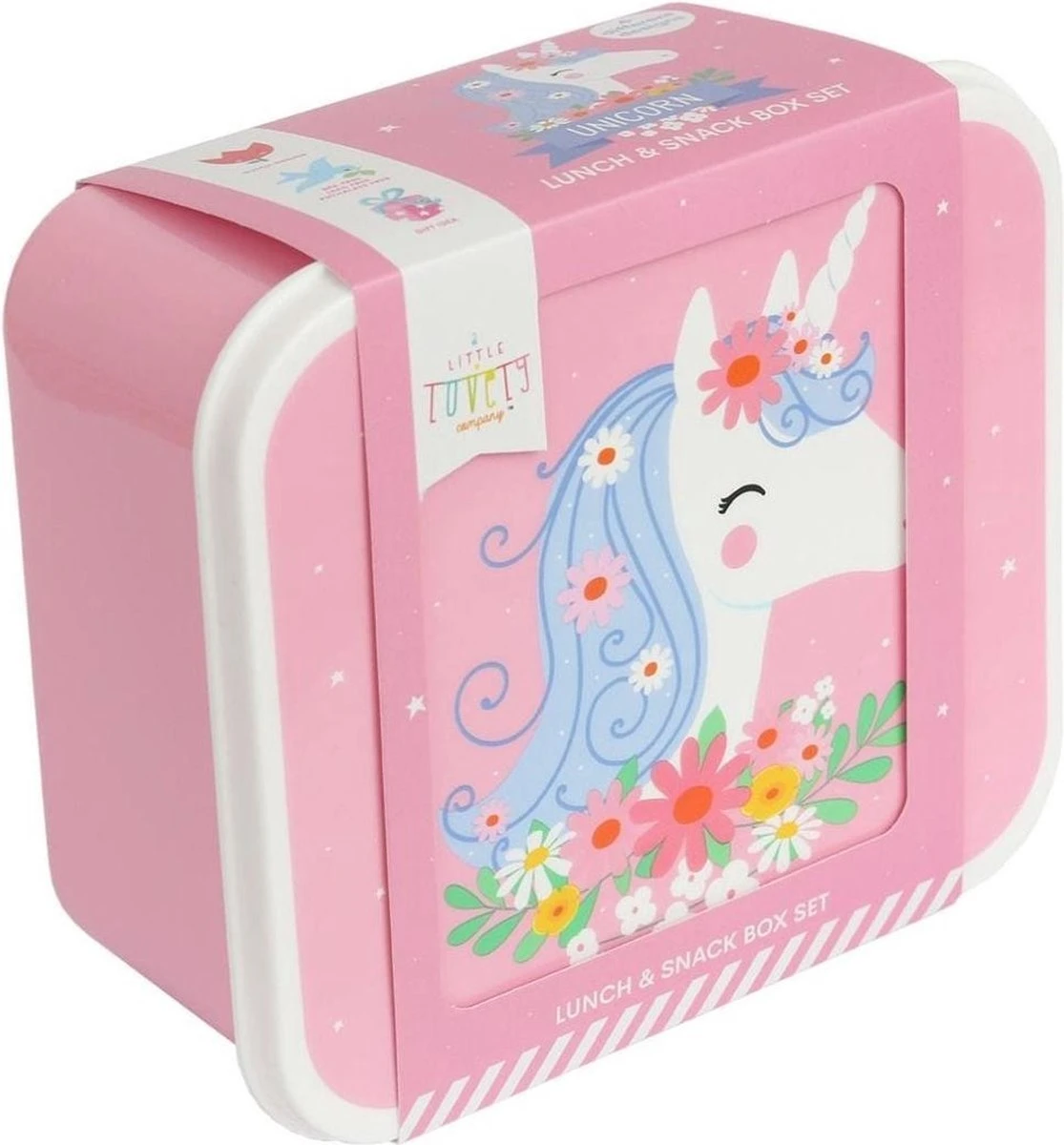 A Little Lovely Company - Brooddoos - Broodtrommel - Lunch & Snack Box Set Van 4 - Eenhoorn - Afbeelding 6