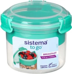 Sistema To Go Ontbijtkom Met Compartiment - 530ml - Groen