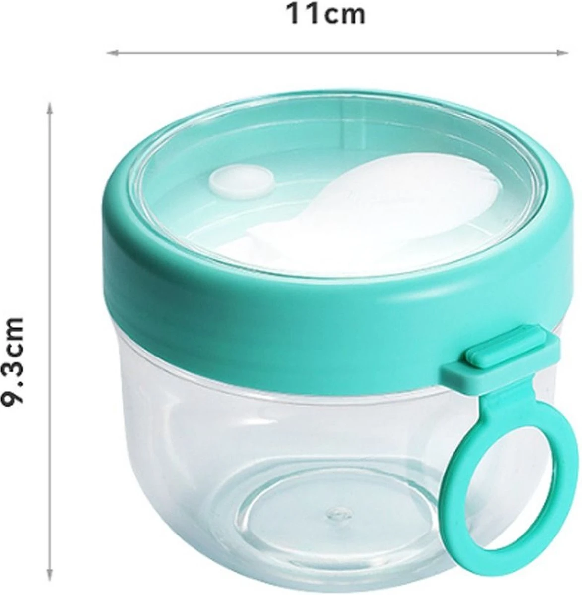 Deluqse Overnight Oats Potjes - Overnights Oats Beker - Set Van 3 - Oats Potjes - Overnight Oats Jar - Muesli Beker - Havermout Potjes - Afbeelding 6