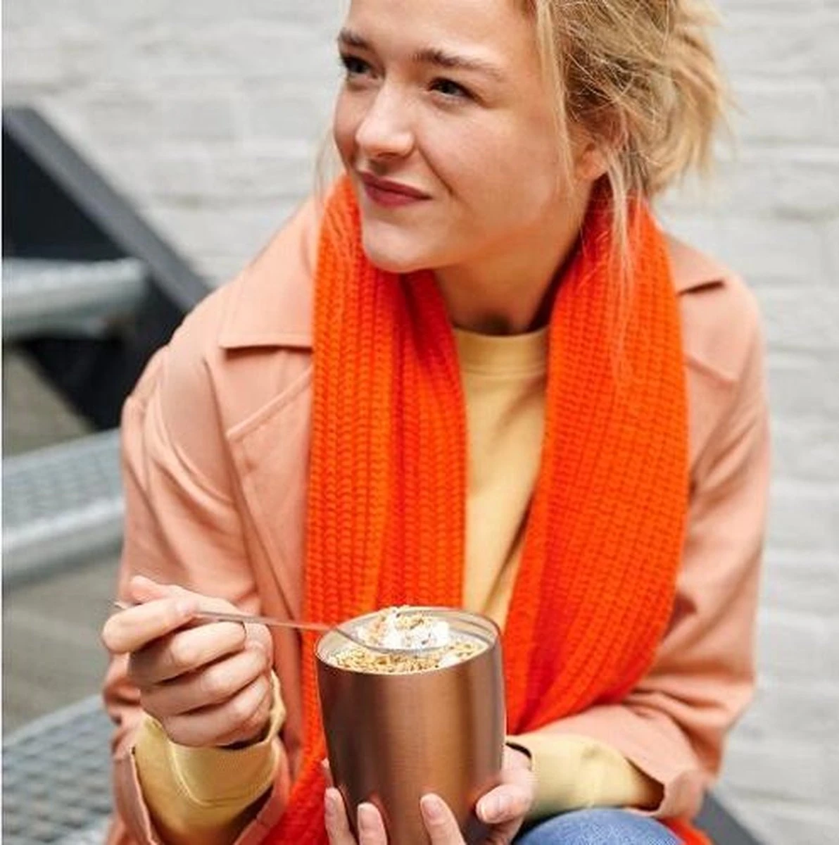 Mepal – Isoleer Lunchpot Ellipse – Houdt Je Eten 6-8 Uur Warm En 12 Uur Koud – Nordic Pink – 2 Compartimenten – Soep Beker To Go – Yoghurt Beker Muesli - Thermos Lunchbox - Afbeelding 2