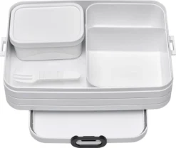 Mepal – Bento Lunchbox Take A Break Large- Inclusief Bento Box – Wit – Lunchbox Voor Volwassenen