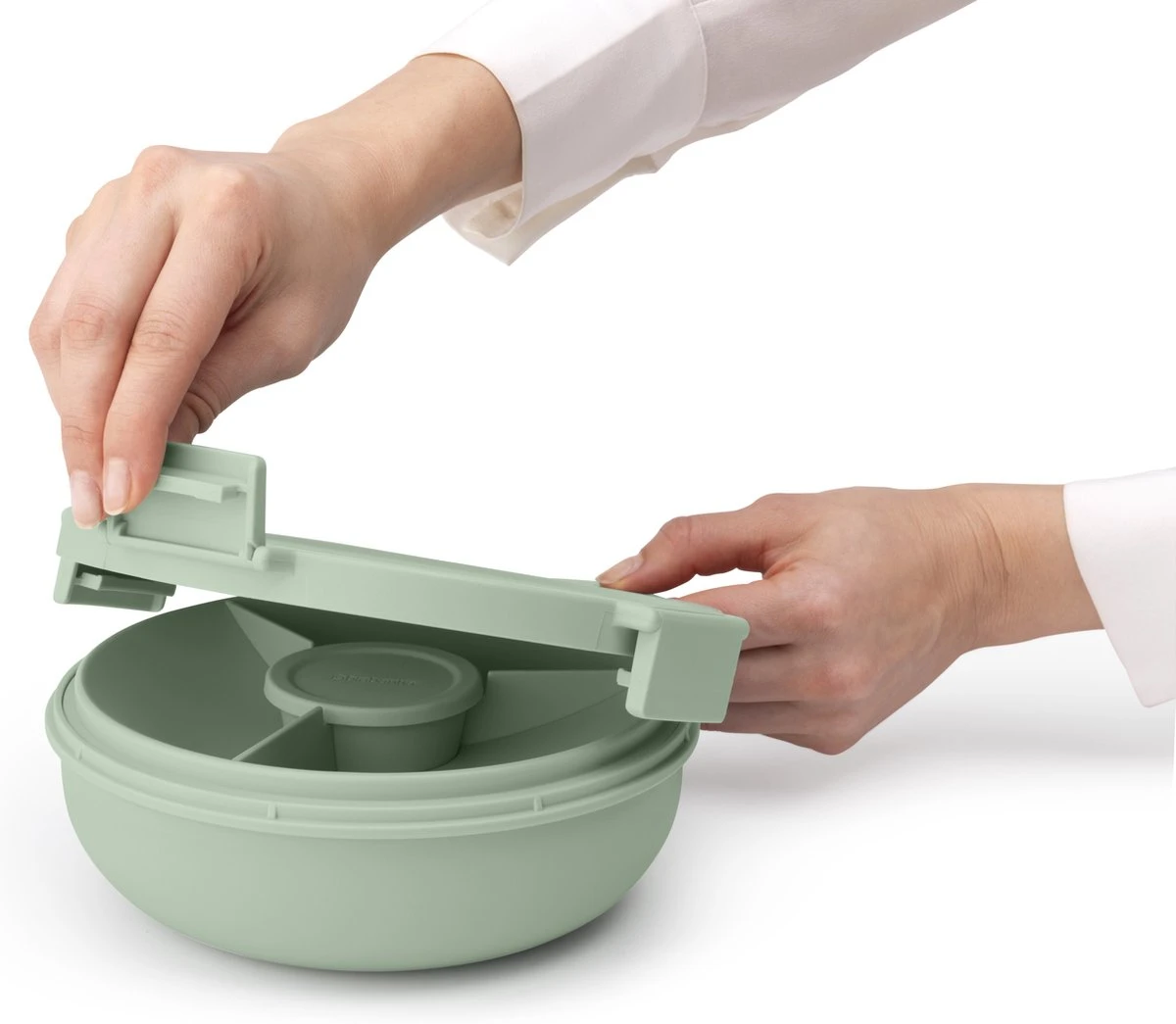 Brabantia Make & Take Salade Lunchbox - 1,3 L - Kunststof - Jade Green - Afbeelding 5