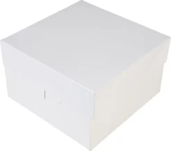 Taartdoos 25x25x15cm. Wit 3st