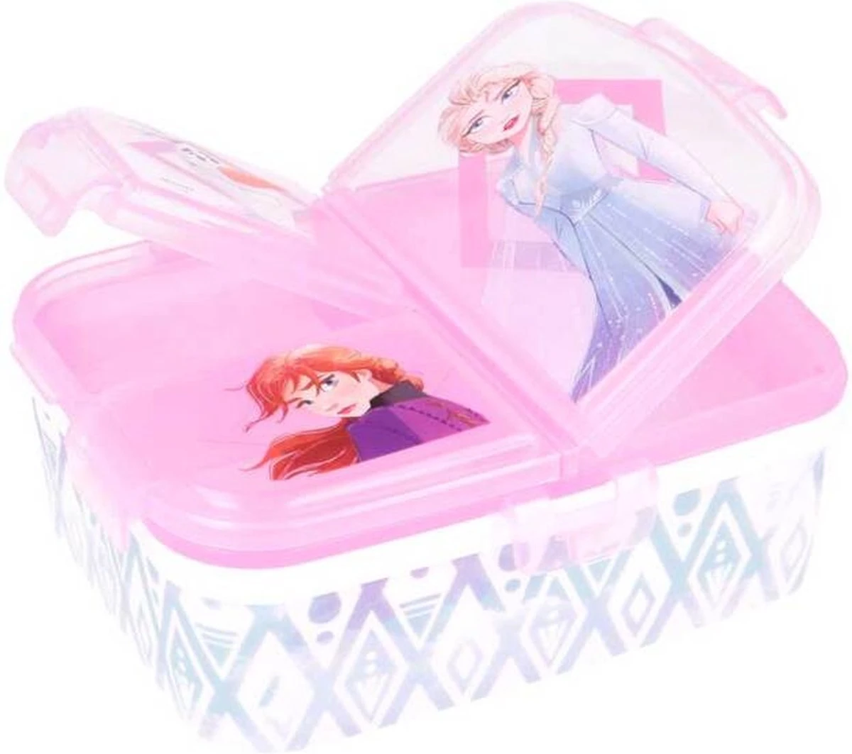 Disney Frozen Broodtrommel 3 Vakjes - 17x20 Cm - Brooddoos -Lunchbox - Afbeelding 4