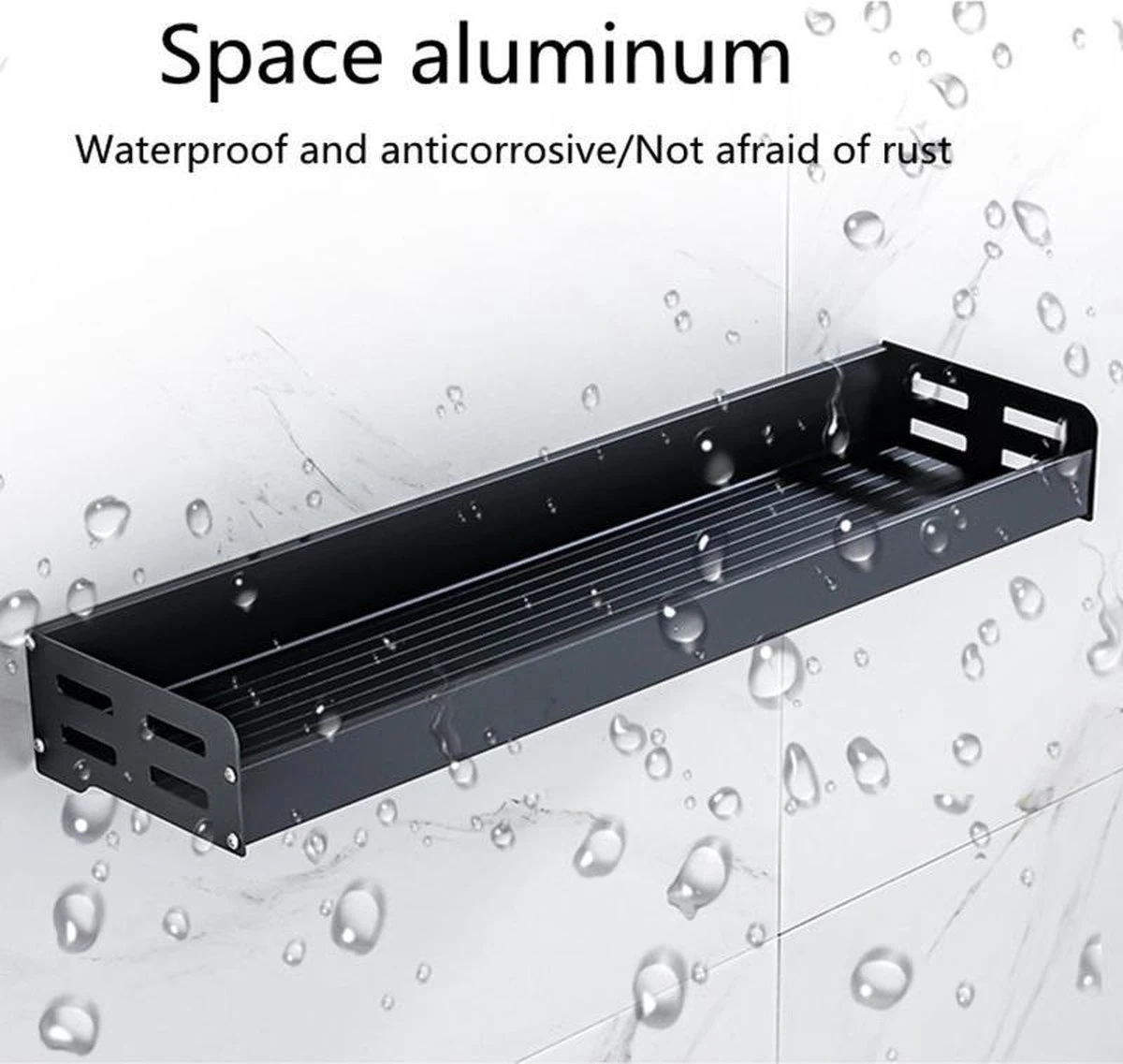 Merkloos TDR - Kruidenrek - Ophangbaar - Inclusief 6 Verplaatsbare Haken Voor Keukengereedschap - 50 Cm - Zwart - Afbeelding 6