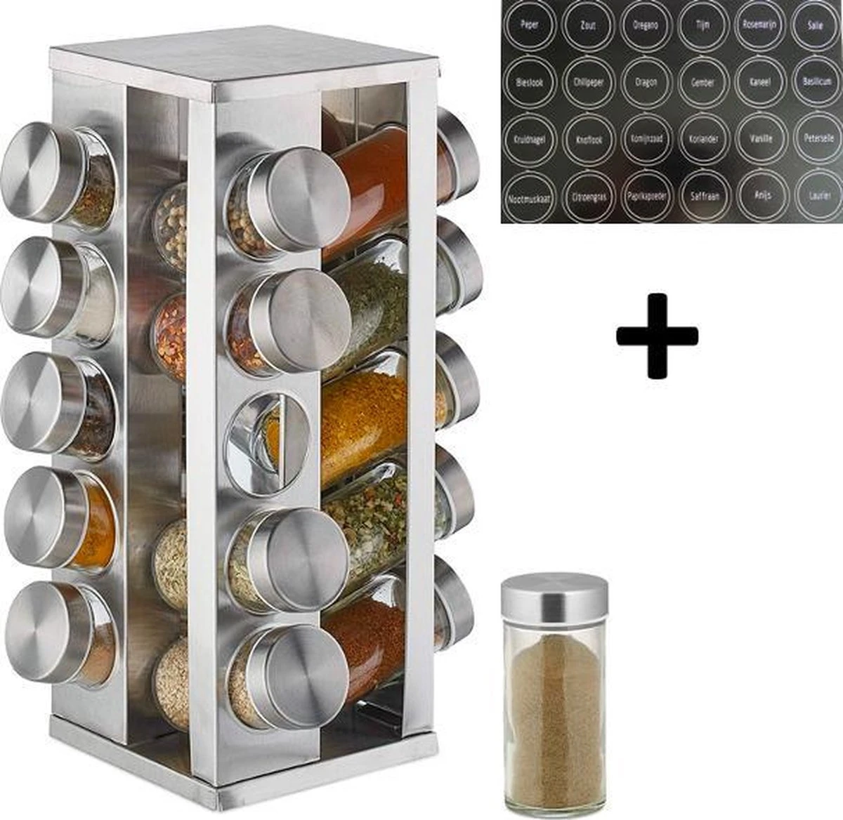 Pleasantwork Kruidenrek - Staand - Draaibaar - 20 Potjes