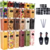 Empyrea Set Van 24 Luchtdichte Vershouddozen, Voorraad Bussen Opslag En Organisatie, Keuken En Voedselcontainer, Voorraadpotten Van Kunststof, BPA-vrij, 72 Etiketten, 3 Markers En 8 Lepels Meegeleverd | Keuken Organizer Voorraadcontainers