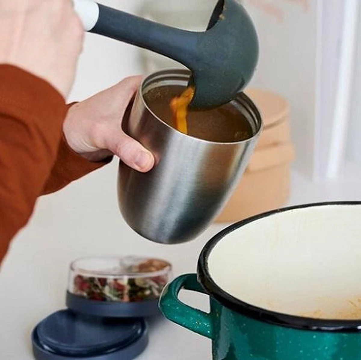 Mepal – Isoleer Lunchpot Ellipse – Houdt Je Eten 6-8 Uur Warm En 12 Uur Koud – Nordic Pink – 2 Compartimenten – Soep Beker To Go – Yoghurt Beker Muesli - Thermos Lunchbox - Afbeelding 4