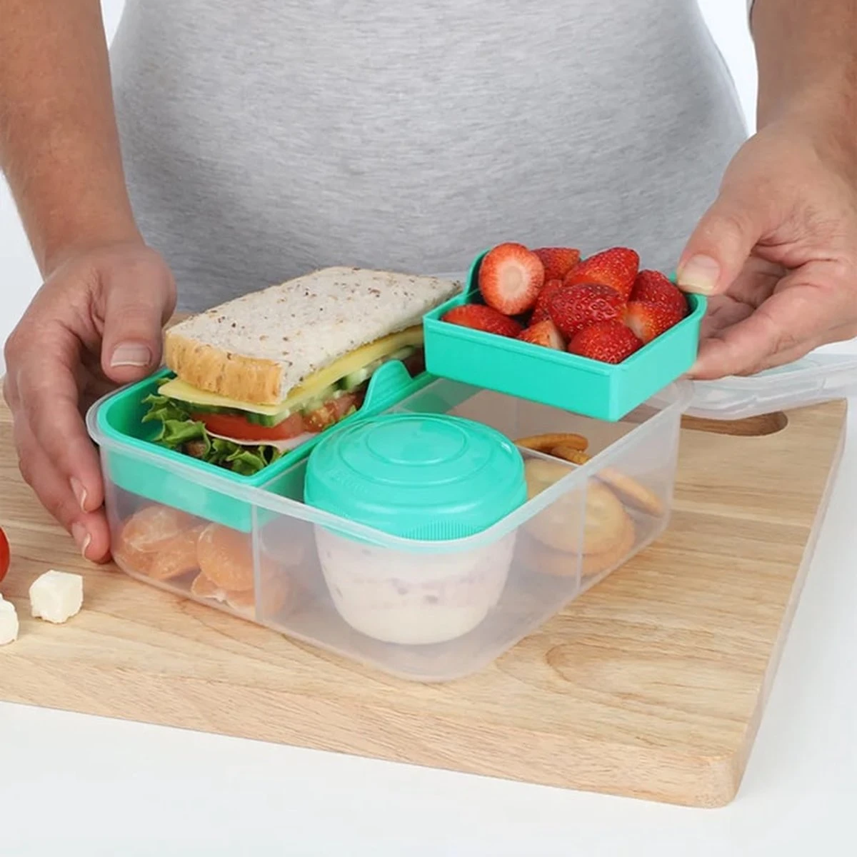 Sistema To Go Bento Cube Lunchbox Limegroen - Afbeelding 2