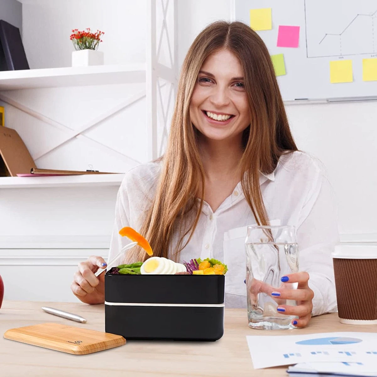 Sinnsally Bento Box Japans Voor Volwassenen/kinderen, Lunchbox Met Vakken, E Lunchboxen, Foodbox, Snackbox Met Onderverdelingen, Snackbox, Lunchsaladebox To Go - Afbeelding 2