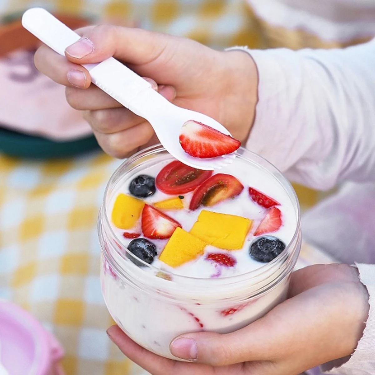 Deluqse Overnight Oats Potjes - Overnights Oats Beker - Set Van 3 - Oats Potjes - Overnight Oats Jar - Muesli Beker - Havermout Potjes - Afbeelding 4