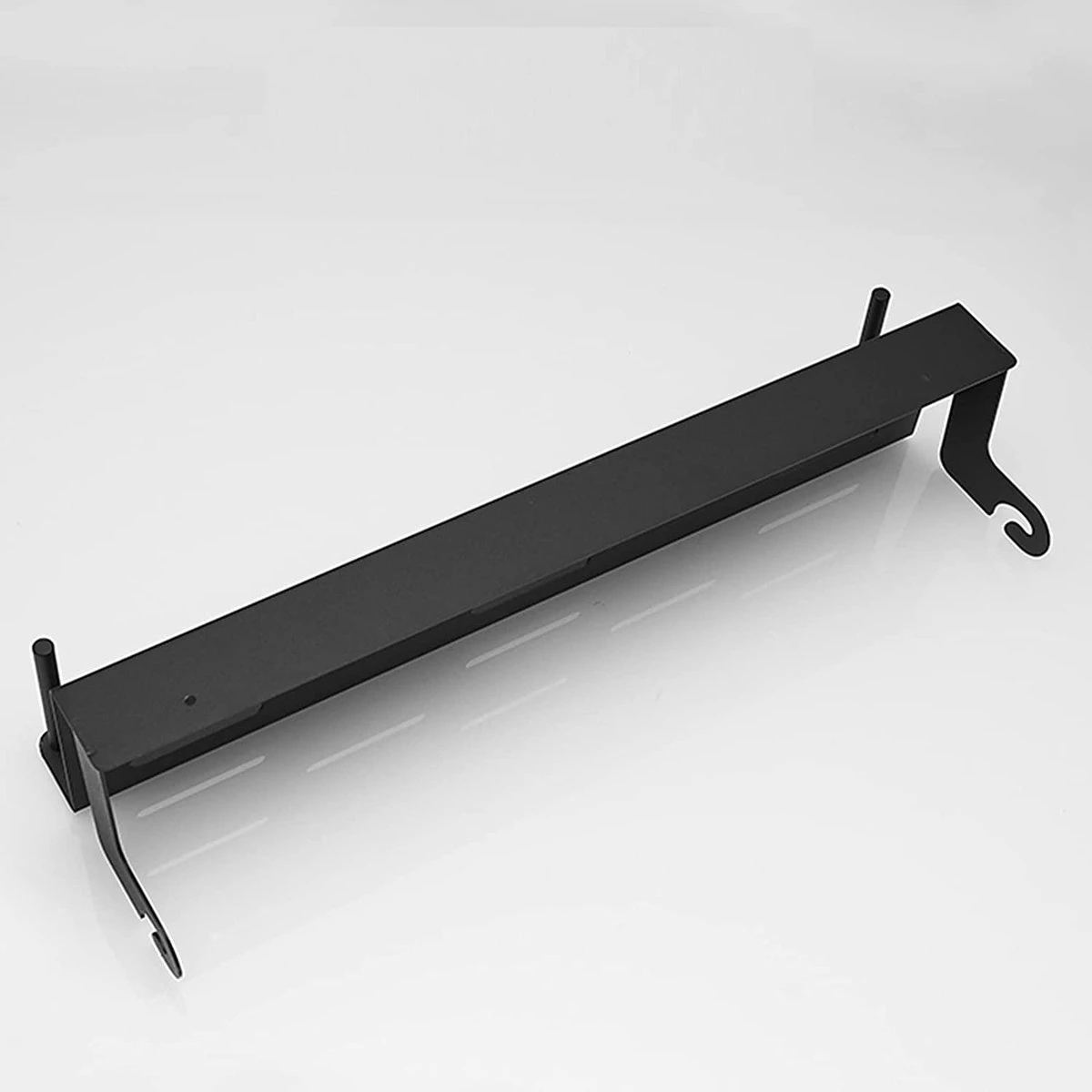 Merkloos Kruidenrek Met Rolhouder, Keuken Organizer, Kruidenrek Met/zonder Boren, Kruidenrek, Wandorganizer Voor Specerijen, Set Van 2 Zwarte Keukenrekken, Kruidenrek Ophangbaar, Wandrek, Staal, Zwart, Keukenrek - Afbeelding 4