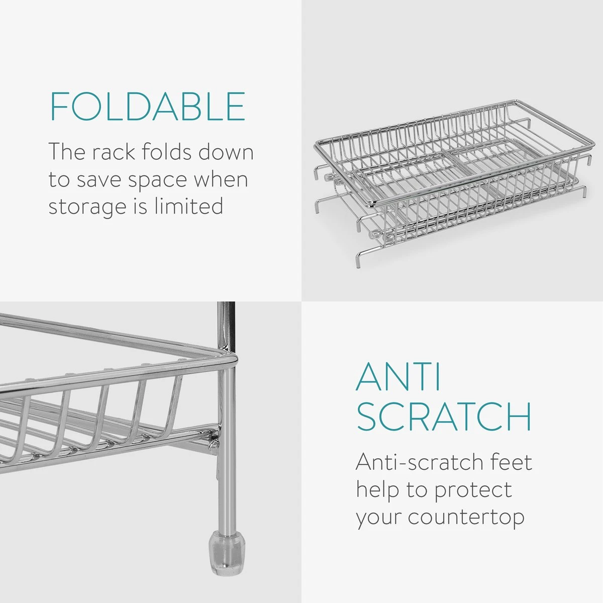 Navaris Stalen Kruidenrekje 2 Laags - Kruidenrek Staand - Rek Voor Kruidenpotjes En Glaasjes - Multifunctionele Organizer Voor Keuken En Badkamer - Afbeelding 4