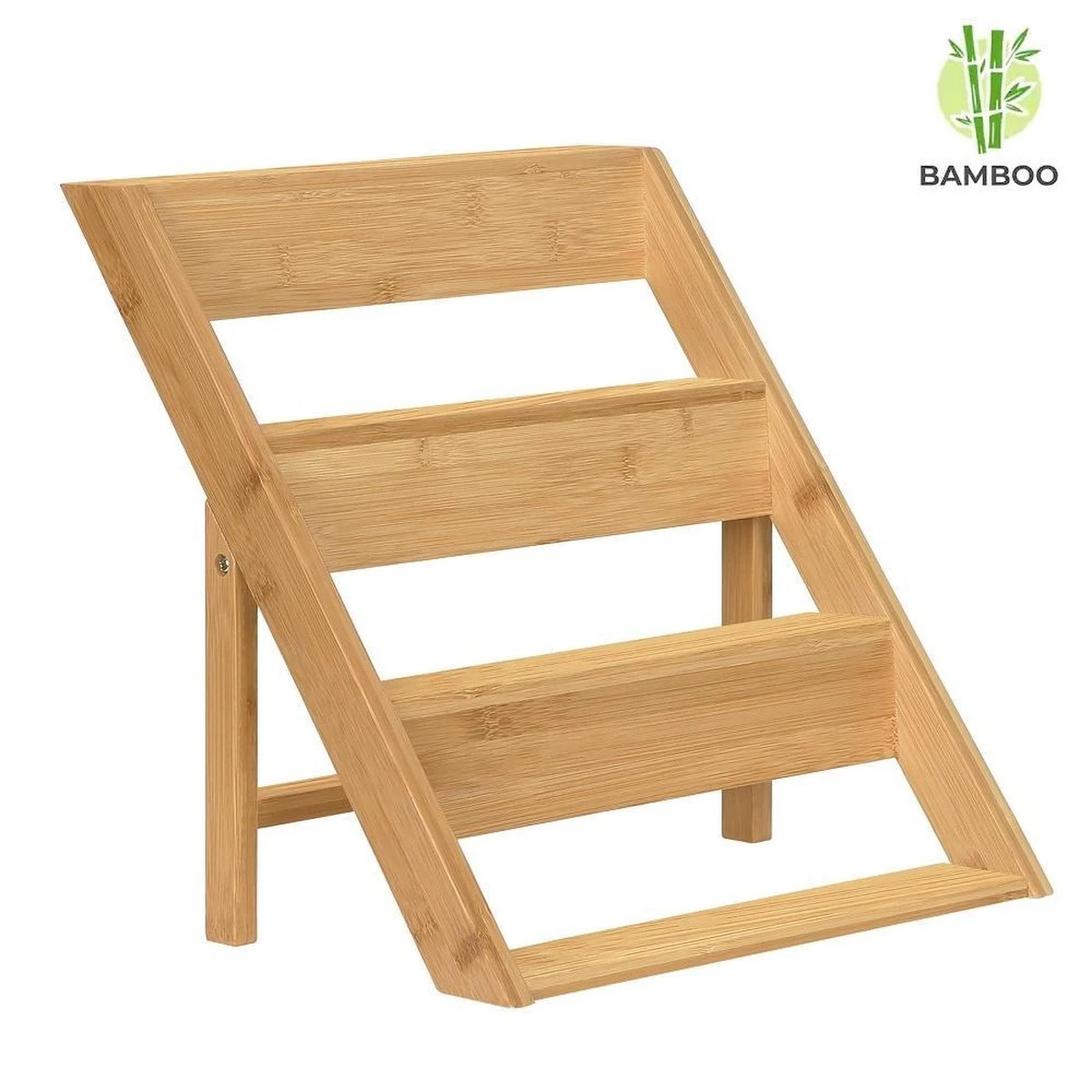 Merkloos Decopatent® Kruidenrekje Staand - Kruidenrek Voor 16 Tot 20 Kruidenpotjes - Hout - 4 Laags - Afbeelding 5