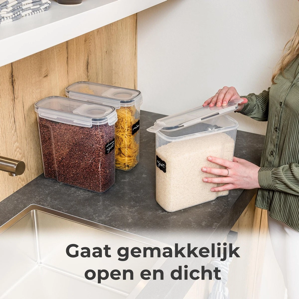 Stosh Voorraadpotten - Voorraadbussen - Vershouddoos - 4 Stuks - 4.0L - BPA Vrij - Kunststof - Afbeelding 4