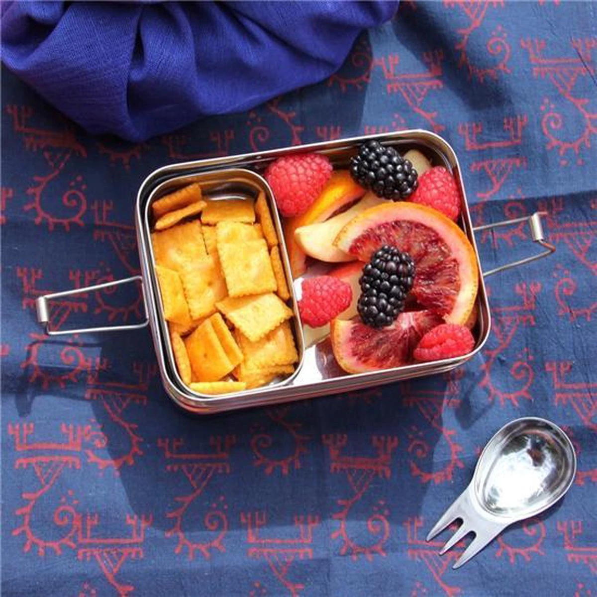 Eco Lunchbox - RVS - 3 Bakjes In 1 - Afbeelding 8