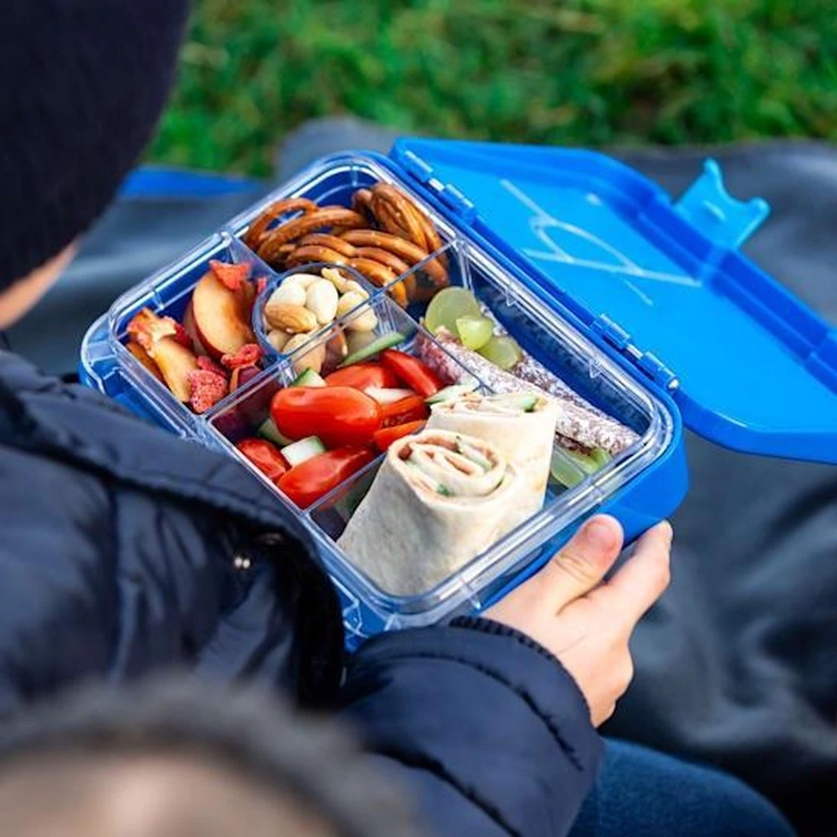 Klarstein Schmatzfatz Junior Lunchbox 6 Vakken - Bento - Vershouddoos 21,3 X 15 X 4,5 Cm (BxHxD) - BPA-vrij - Vaatwasserbestendig - Afbeelding 3