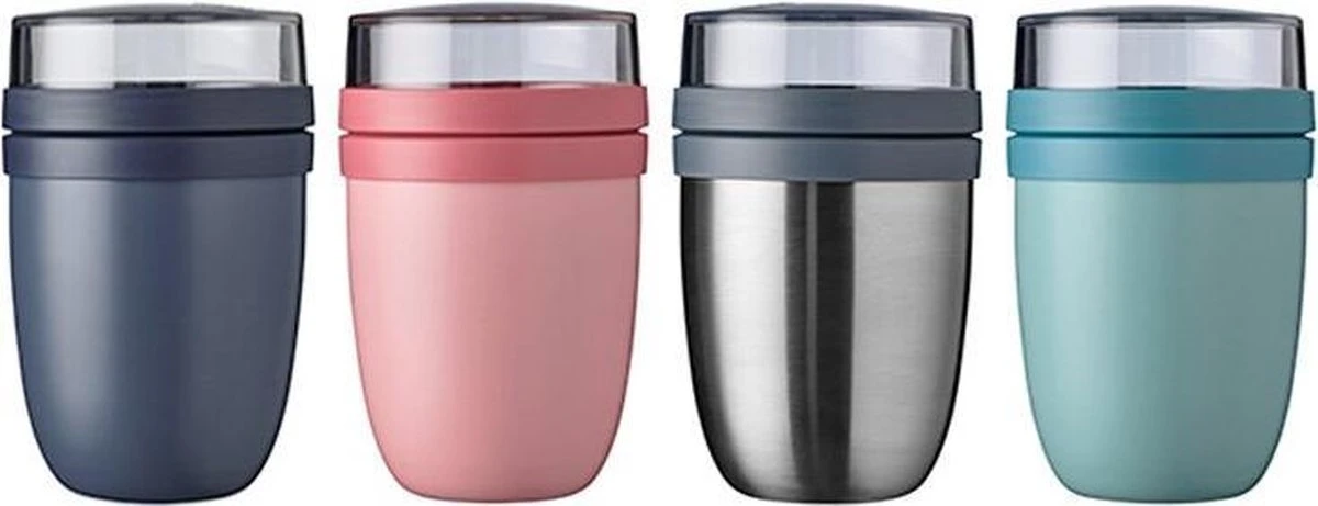 Mepal – Isoleer Lunchpot Ellipse – Houdt Je Eten 6-8 Uur Warm En 12 Uur Koud – Nordic Pink – 2 Compartimenten – Soep Beker To Go – Yoghurt Beker Muesli - Thermos Lunchbox - Afbeelding 6