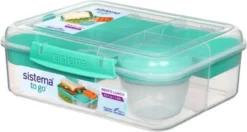 Sistema Bento Lunchbox 1.65L Met Yoghurtpotje - Minty Teal