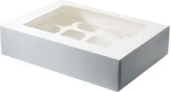 Brandnewcake Cupcake Doosje 12 Wit (incl. Tray Met Venster) 3st.