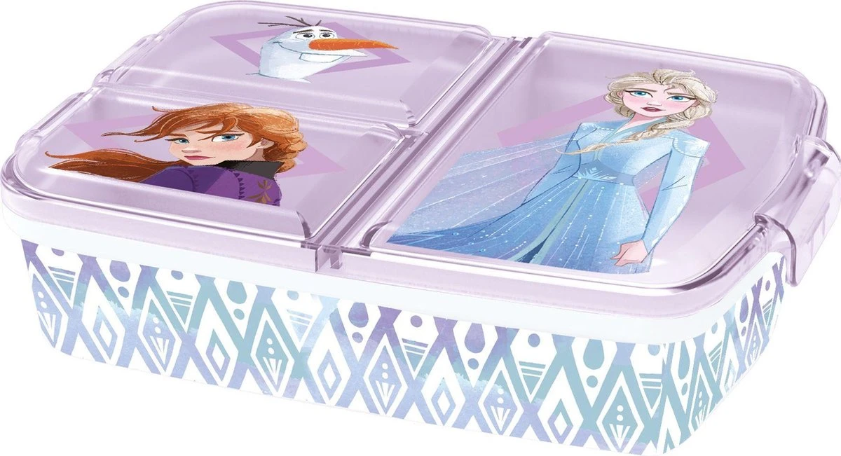 Disney Frozen Broodtrommel 3 Vakjes - 17x20 Cm - Brooddoos -Lunchbox - Afbeelding 8