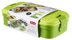 Curver Lunch&Go - Vershouddoos - Lunchbox - Inclusief Bestek - 2/3 Compartimenten - Groen