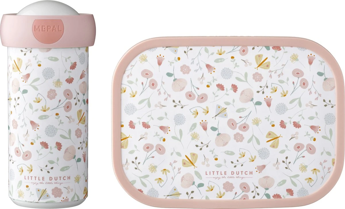 Mepal – Lunchset Campus (sb + Lb) – Schoolbeker En Broodtrommel Voor Kinderen – Flowers & Butterflies – Bento Box