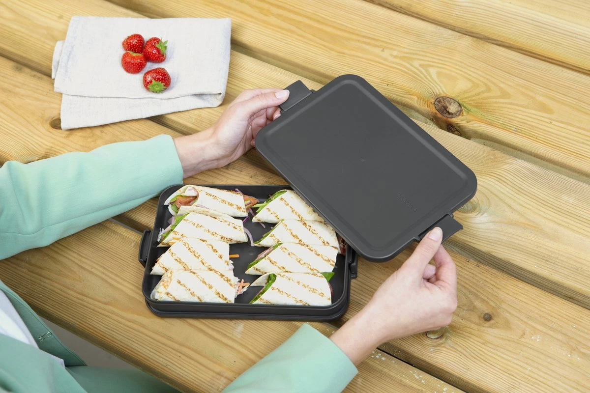 Brabantia Make & Take Lunchbox - Plat - Kunststof - Dark Grey - Afbeelding 7