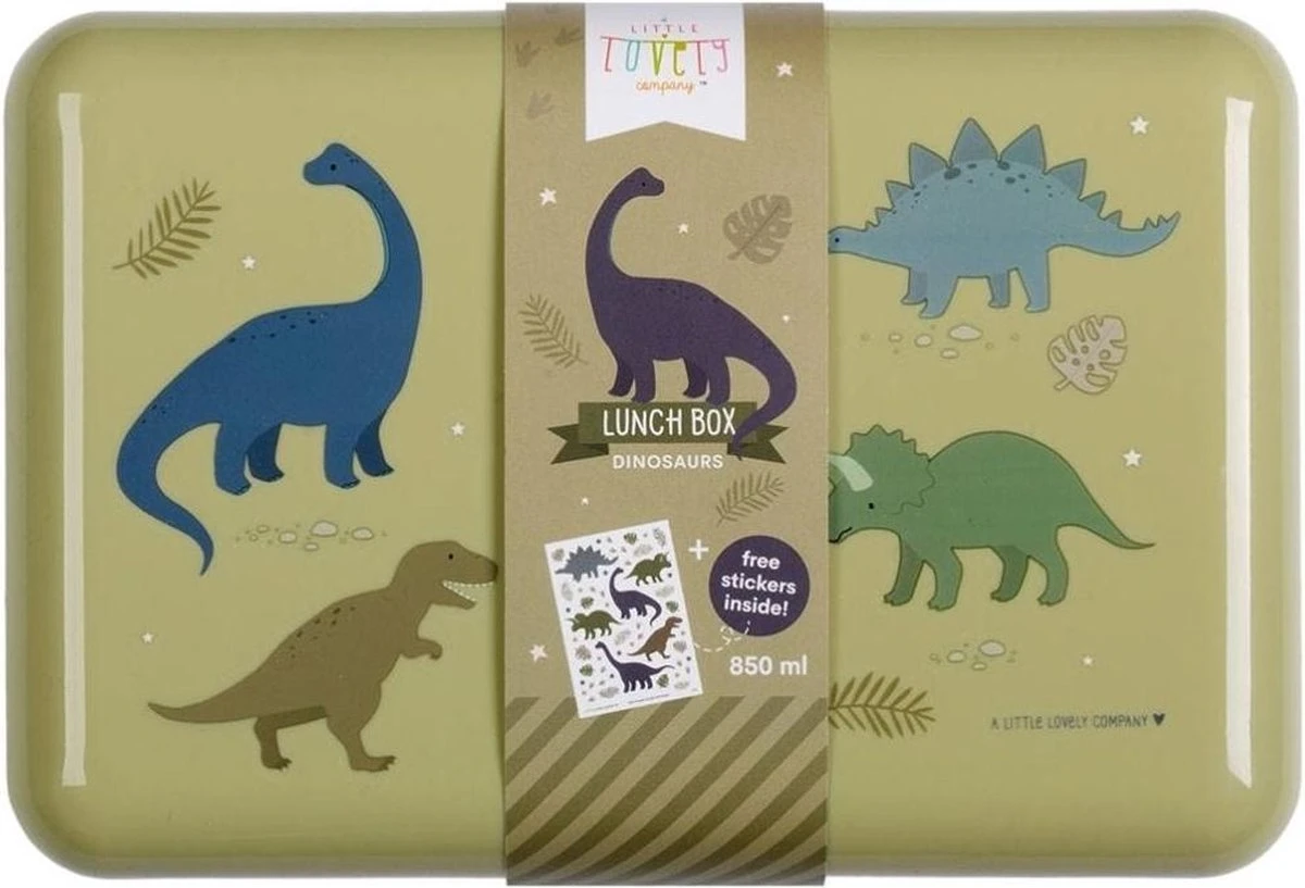 Broodtrommel / Lunch Box: Dino | A Little Lovely Company - Afbeelding 5