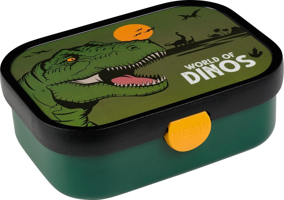 Mepal – Lunchset Campus (pu + Lb) – Pop-up Drinkfles En Broodtrommel Voor Kinderen – Dino – Bento Box – Lekvrij - Afbeelding 2