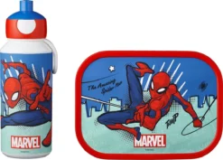 Mepal – Lunchset Campus (pu + Lb) – Pop-up Drinkfles En Broodtrommel Voor Kinderen – Spiderman – Bento Box – Lekvrij