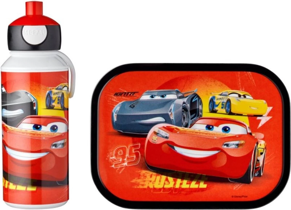 Mepal – Lunchset Campus (pu + Lb) – Pop-up Drinkfles En Broodtrommel Voor Kinderen – Cars – Bento Box – Lekvrij - Afbeelding 6