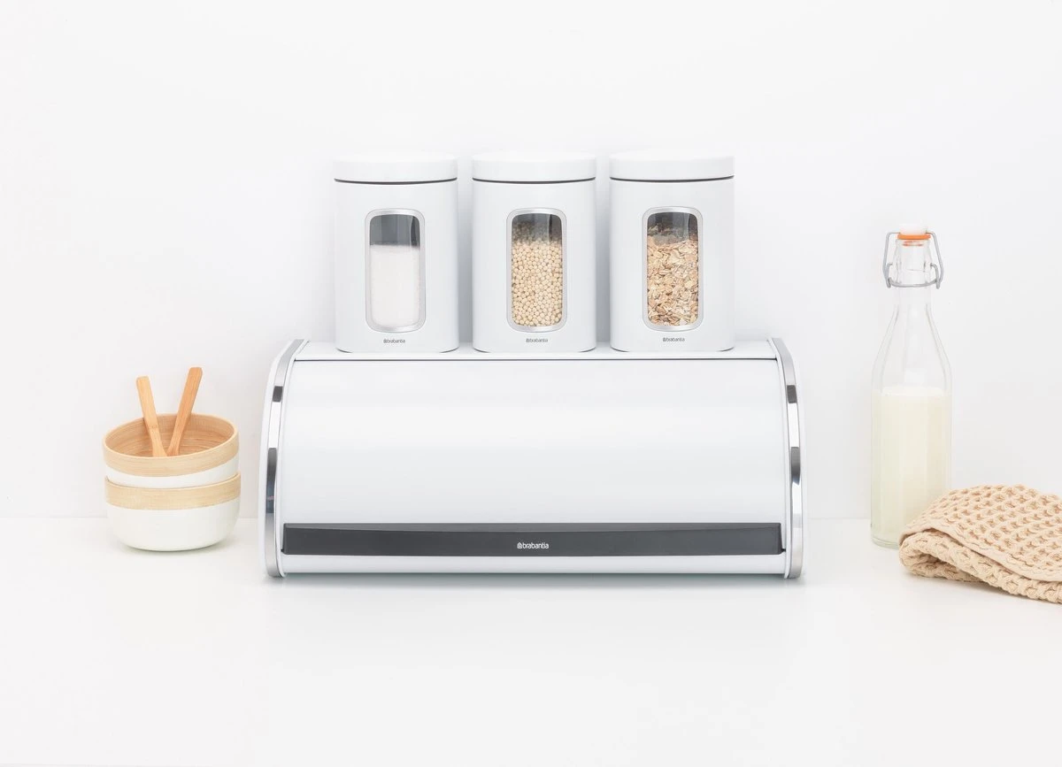 Brabantia Broodtrommel - Met Schuifdeksel - White - Afbeelding 6