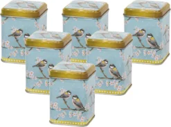 Merkloos Theeblik - Kruidenblik - Bewaarblik Oriental Garden 50 Gram | 6 Stuks