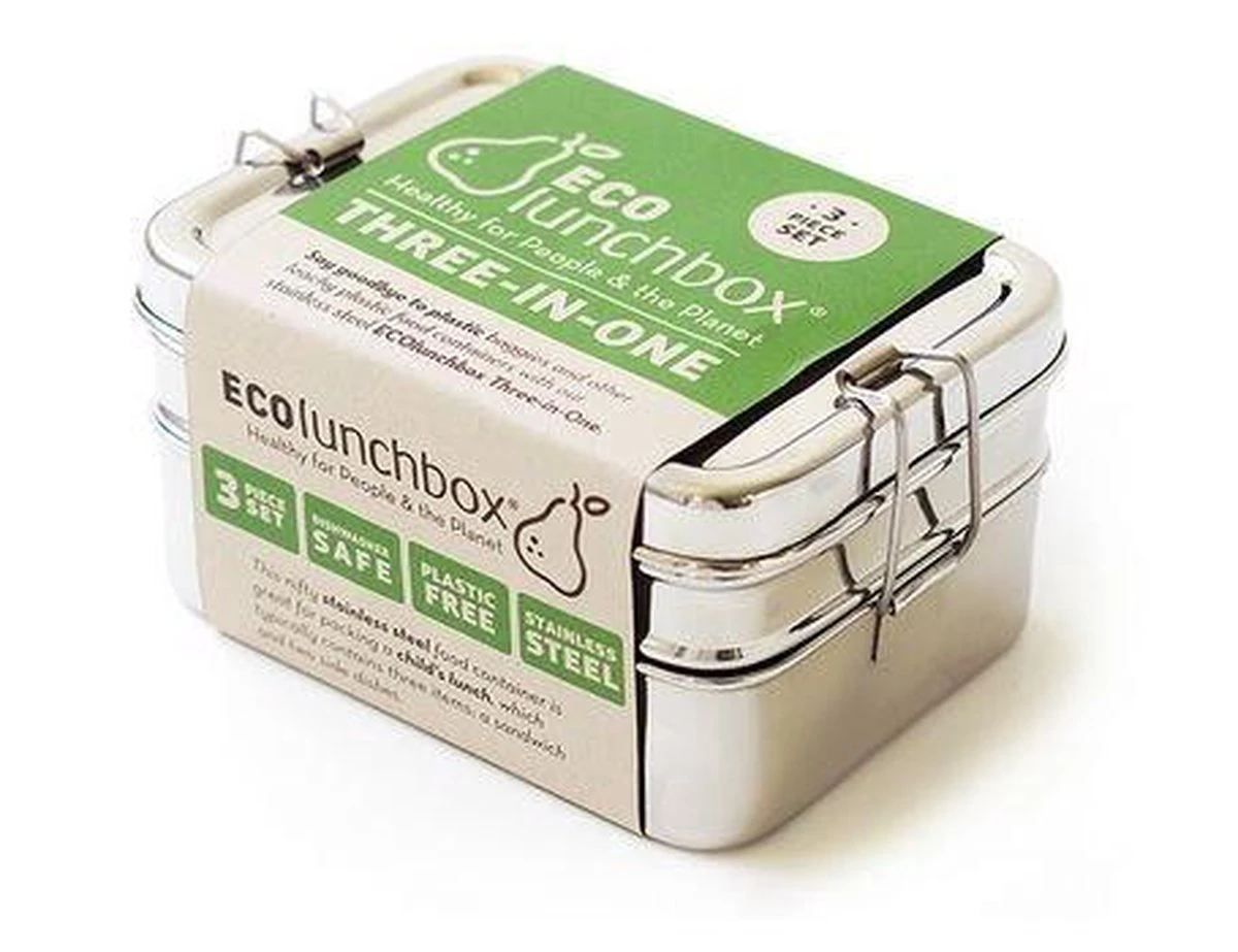 Eco Lunchbox - RVS - 3 Bakjes In 1 - Afbeelding 9