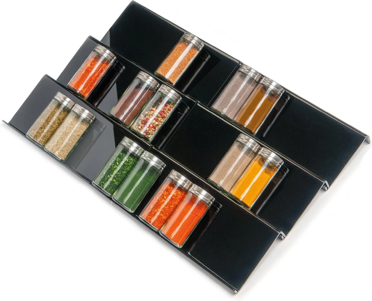 Goedewaere Kruidenrek Lade - 6 Stuks - Keuken Organizers - Keukenlade Organiser - Kruiden Organizer - Uitschuifbaar - Kunststof