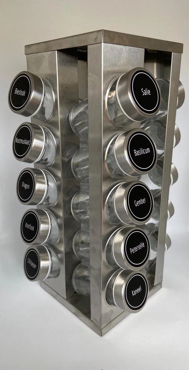 Pleasantwork Kruidenrek - Staand - Draaibaar - 20 Potjes - Afbeelding 7