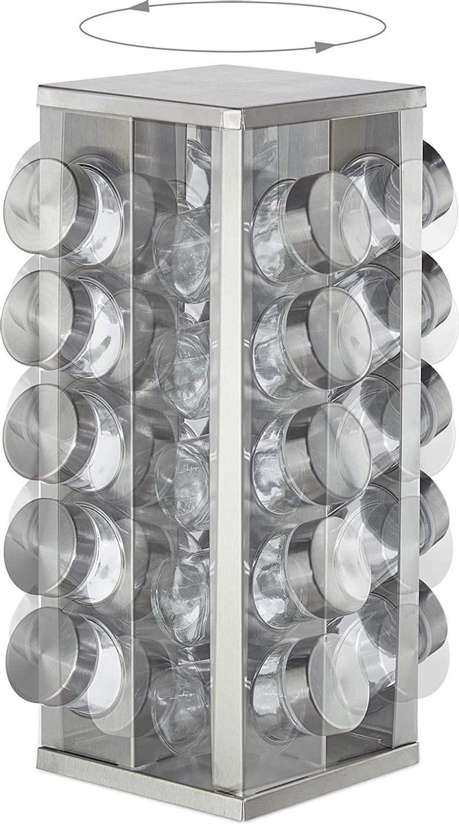 Pleasantwork Kruidenrek - Staand - Draaibaar - 20 Potjes - Afbeelding 5