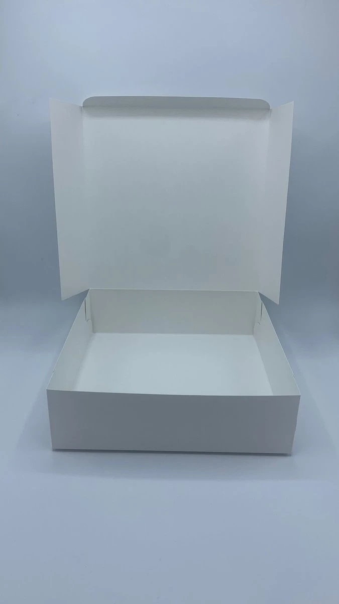 25 Stuks - Taartdoos - Karton - 15x15x8cm - Wit