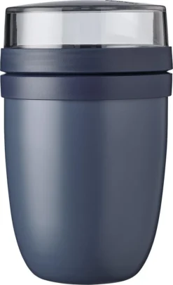 Mepal – Isoleer Lunchpot Ellipse – Houdt Je Eten 6-8 Uur Warm En 12 Uur Koud – Nordic Denim – 2 Compartimenten – Soep Beker To Go – Yoghurt Beker Muesli - Thermos Lunchbox