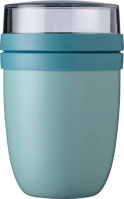 Mepal – Isoleer Lunchpot Ellipse – Houdt Je Eten 6-8 Uur Warm En 12 Uur Koud – Nordic Green – 2 Compartimenten – Soep Beker To Go – Yoghurt Beker Muesli - Thermos Lunchbox