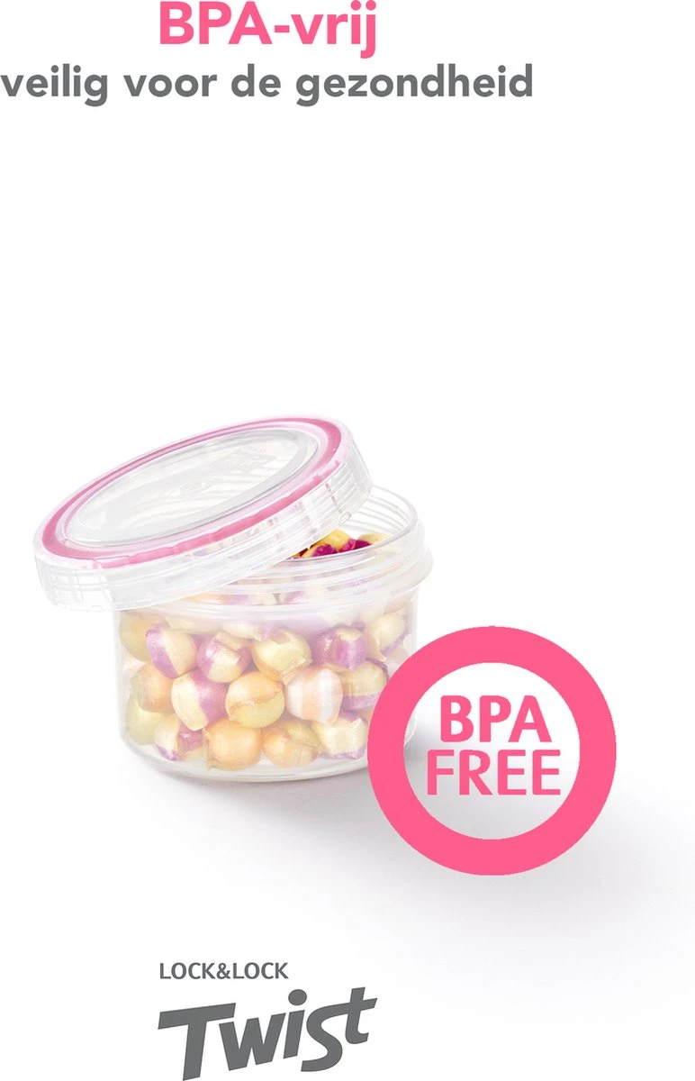 Lock&Lock Voorraadbussen - Vershoudbakjes - Bewaardozen Voedsel - Sausbakjes Met Deksel - Dressing Bakje - Kruidenpotjes - Babyvoeding Bewaarbakjes - 150 Ml - Rond - Luchtdicht - BPA Vrij - Set Van 6 Stuks - Afbeelding 6