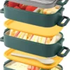 Lunchbox, Bento Box Voor Volwassenen Kinderen, Kinderlunchbox Met Compartimenten, 3-laags Lekvrije Bento-lunchbox Met Vork, Lepel, Geschikt Voor Lunchbox Voor Werk, Kantoor, School (2,25L Groen)