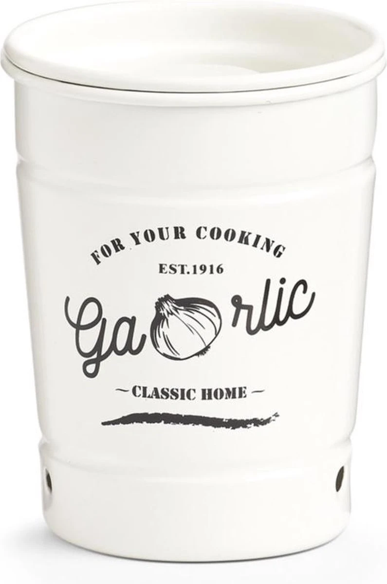 Voorraad/bewaar Emmers 3 Stuks Voor Knoflook, Ui En Aardappel 12/18/21 Cm In Set - Zeller - Keukenbenodigdheden - Keukendecoratie/accessoires - Voorraadblikken/emmers - Knoflook/ui/aardappel Emmers - Afbeelding 4