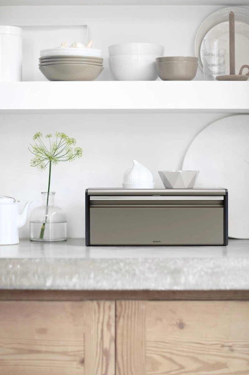 Brabantia Broodtrommel - Met Klepdeksel - Platinum - Afbeelding 5
