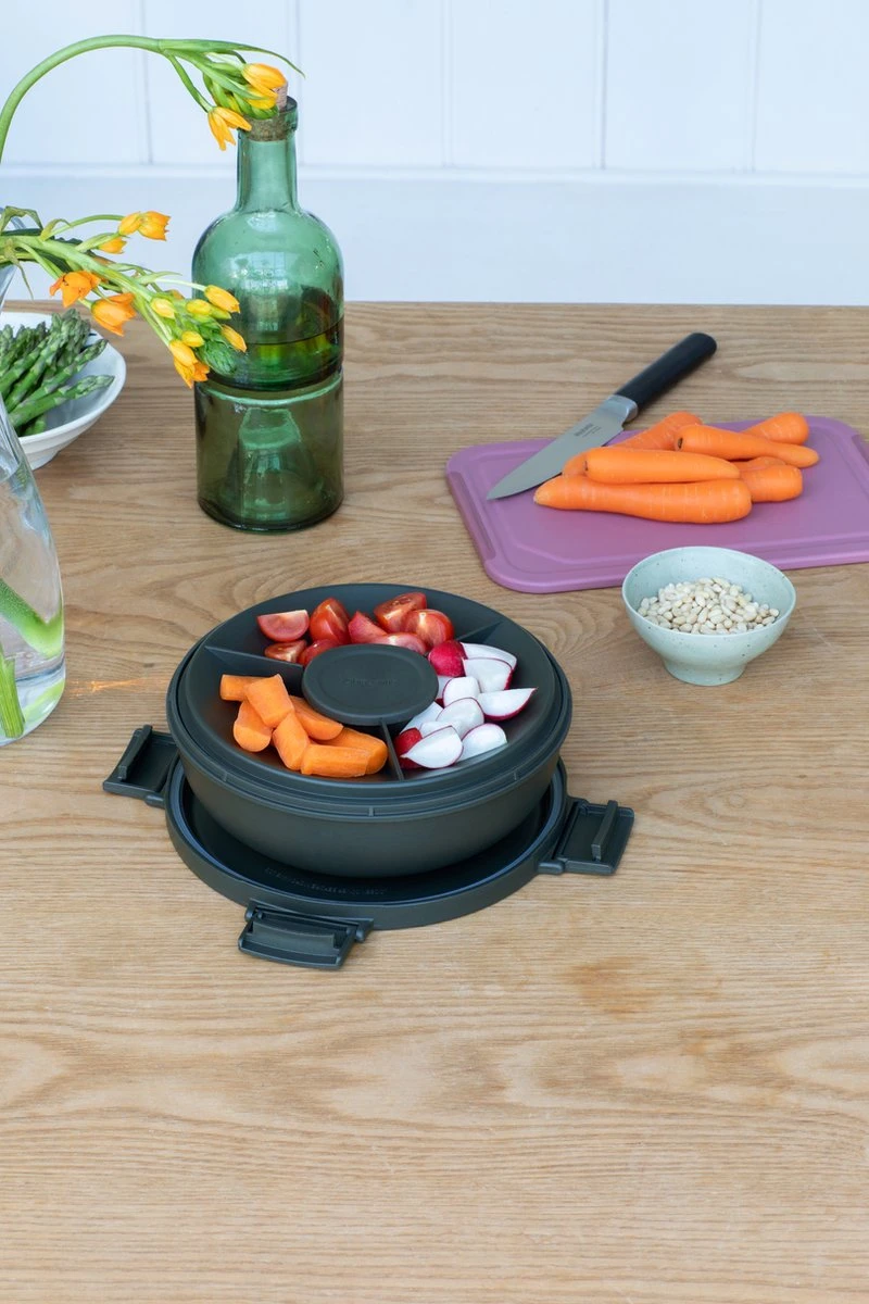 Brabantia Make & Take Salade Lunchbox - 1,3 L - Kunststof - Dark Grey - Afbeelding 8
