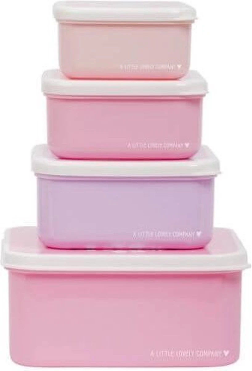 A Little Lovely Company - Brooddoos - Broodtrommel - Lunch & Snack Box Set Van 4 - Eenhoorn - Afbeelding 10