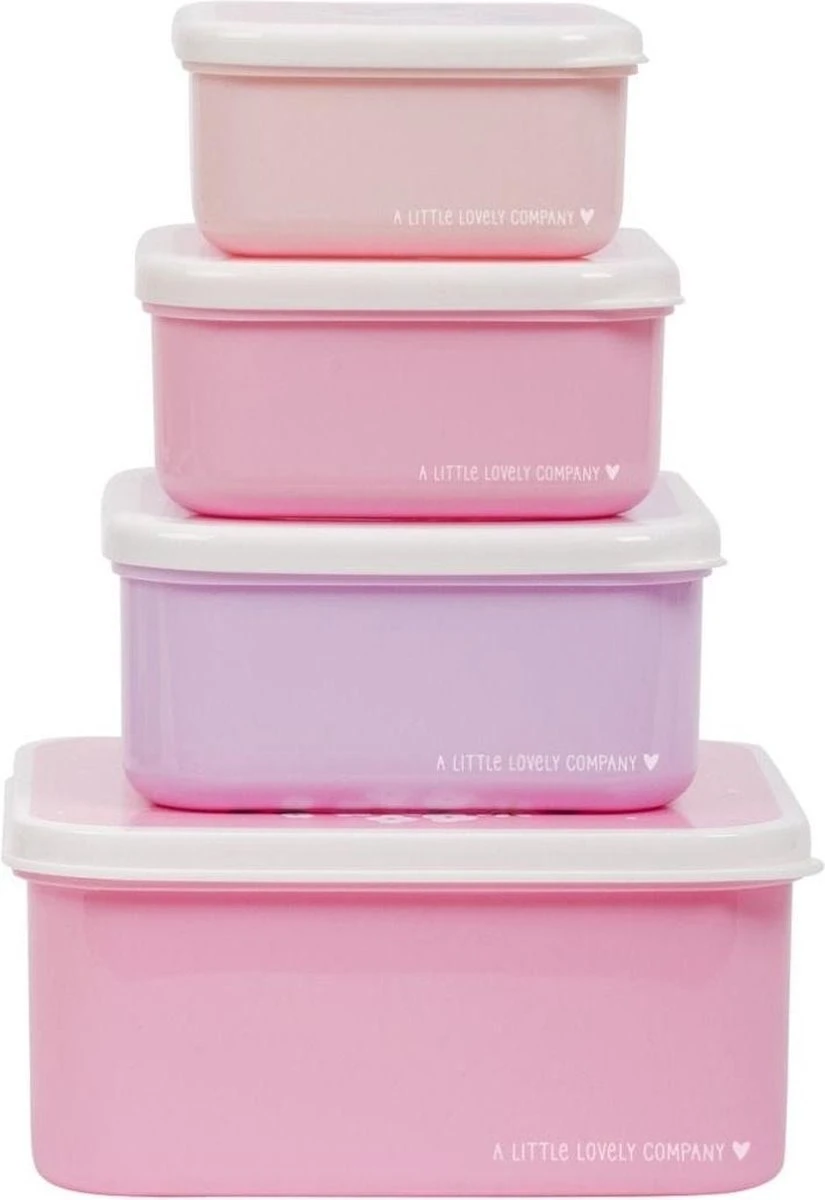 A Little Lovely Company - Brooddoos - Broodtrommel - Lunch & Snack Box Set Van 4 - Eenhoorn - Afbeelding 8